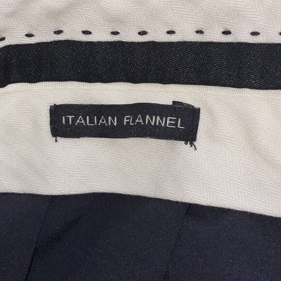 Talbots Women Italian Flannel Wool Windsor Curvy Wide Leg Pants Size 12 Blue - Picture 5 of 6